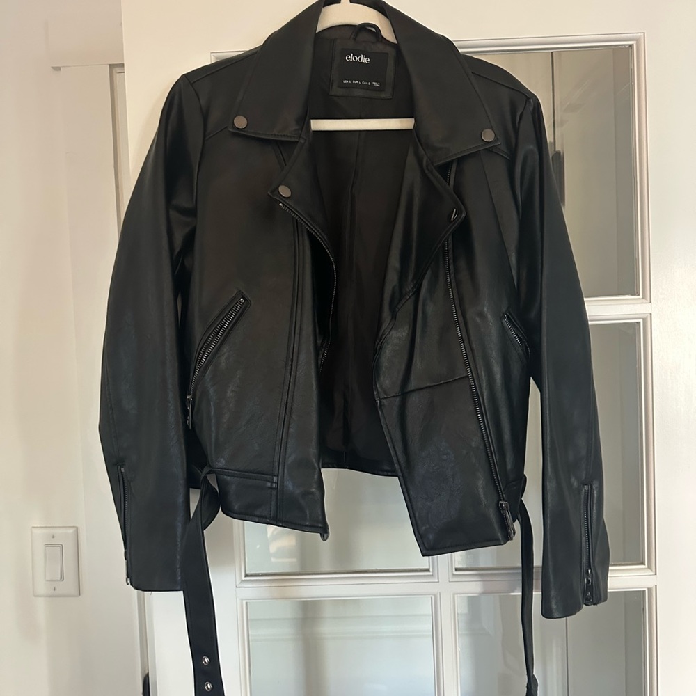 Elodie Black Leather Women's Jacket